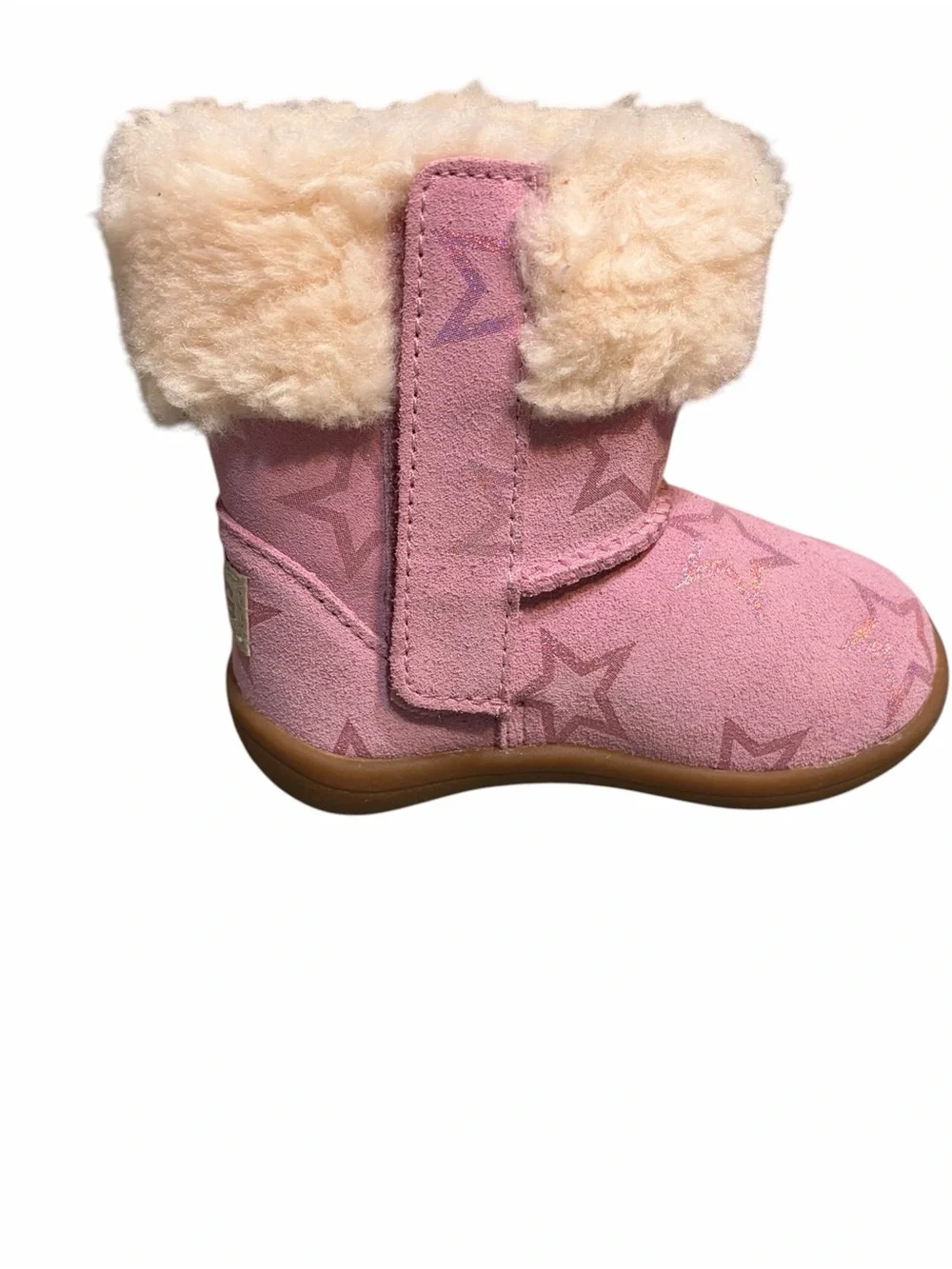 Uggs Girl’s Pink Star Faux-Fur Winter Boots